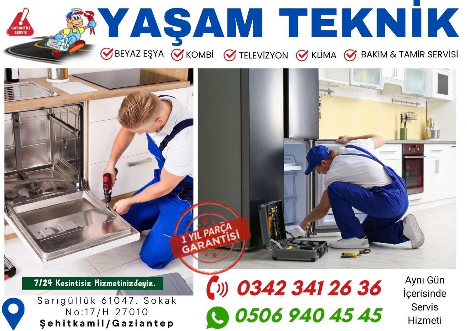 Gaziantep Beyaz Eşya Servisi